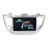 YUNTX Android 13 Autoradio für Hyundai Tucson 2015-2019-[Integriertes CarPlay/Android Auto/GPS]-9”IPS 2.5D Touchscreen-Kostenlose Kamera-DAB/Lenkradsteuerung/MirrorLink/Bluetooth 5.0/WiFi/USB/4G